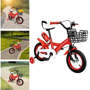 Vélo pour Enfants 12" - OUKANING - Rouge - Vélo Enfants 12 Pouces - Vélo pour Enfants en Acier au Carbone - pour Garçons et Filles pas cher