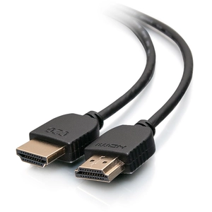 C2G Câble HDMI flexible haut débit avec connecteurs à profil bas - 4K 60Hz HDMI 2.0 plaqué or 1,8 m pas cher