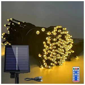 NAIZY Guirlande lumineuse solaire d'extérieur 30 m 300 led lumières de... pas cher