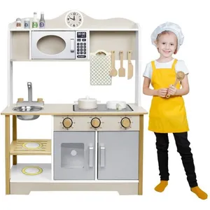 LILIIN cuisine pour enfants cuisine en bois avec accessoires de cuisin...Vendu parcdiscount