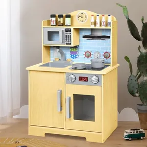 Cuisine en bois - LILIIN - Type B - 59.5x29.5x91.7 cm - Accessoires inclus - Pour enfants à partir de 3 ansVendu parcdiscount