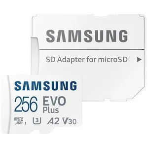 Micro SD Samsung Evo Plus 256 Go microSD SDXC Carte mémoire flash  A2  V30 UHS-I U3  Class10 W160 / R120Mb/s pas cher