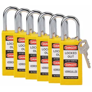 Brady, Cadenas, Serrure de sécurité standard à arceau en acier, jaune,... pas cher