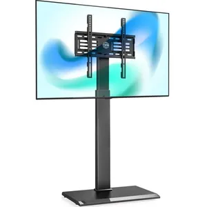 FITUEYES Meuble TV au Sol avec Base en Fer pour Téléviseur de 27à 55 P... pas cher