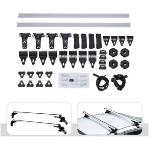 GOJOY Barres de toit universelles pour voiture - Jusqu'à 130 cm de large - Alliage d'aluminium - Montage facile - Capacité de charge de 165 lbs - Noir et pas cher