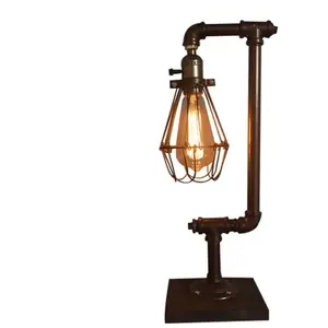 Gojoy - Lampe de bureau en bois - Lampe de table vintage en métal - E2... pas cher