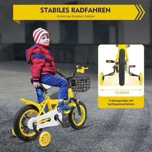 Vélo enfants - OUKANING - 12 pouces - avec roues stables + panier - Ja... pas cher