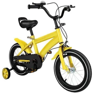 OUKANING Vélo pour Enfant 14 Pouces - Jaune - Vélo Enfant 14" - Vélo pour Enfant Réglable, VELO ENFANT pas cher