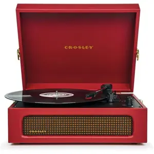 Crosley Voyager Portable Retro - Platenspeler - Bluetooth - Burgundy R... pas cher