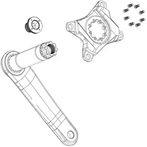 Kit de visserie - SRAM - Pédalier - Torx T20 - Argenté - Adulte pas cher