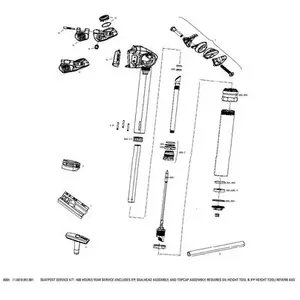 Kit d'entretien tige de selle téléscopique Rockshox Reverb Axs - Argenté pas cher