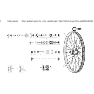 Zipp Rayon D-light J-bend External 3 Unités pas cher