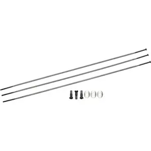 Zipp Lot de 3 rayons et tétons de rechange unisexes en titane 290 mm Cx-Ray à traction droite hexagonale avec oxyde de verrouillage sécurisé Noir Taille unique pas cher