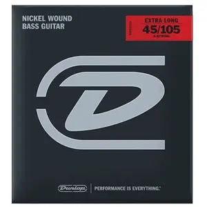 Comparateur de prix : Dunlop DBN45105XL - Jeu de cordes basse Extra Long Scale - 45-105