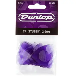 6 mediators Tri Stubby 2,00mm - Dunlop 473P200 pas cher