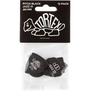 Dunlop Tortex Pitch Jazz Picks 0,60 12-Pack, black - Plectrum set pas cher
