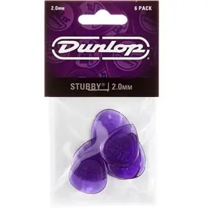Dunlop 474P200 - sachet de 6 médiators - Stubby tri 2,00mm pas cher