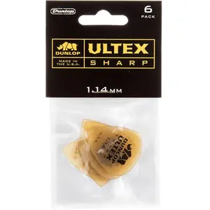 Jim Dunlop - Ultex Sharp - Plectrum - 1.14 mm - 6-pack pas cher