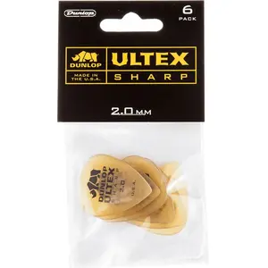 Jim Dunlop - Ultex Sharp - Plectrum - 2.00 mm - 6-pack pas cher