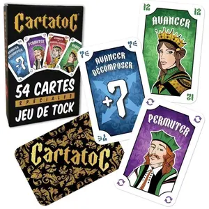 LEDELIRANT CARTATOC ® - Jeu de 54 cartes spéciales jeux de Tock, Marque Française... pas cher