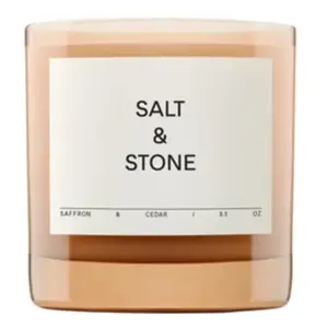 SALT & STONE Safron & Cedar Candle Geurkaars pas cher