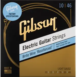 Gibson SEG-BWR10 Brite Wire Reinforced 10-46 - Elektrische gitaarsnarenVendu parbol