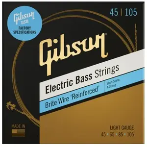 Gibson SBG-SSL Brite Wire Bass Strings Short-Scale 45-105 (Light) - Snarenset voor 4-string basgitaar pas cher