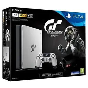 Console Sony Ps4 Slim 1 To Argent + Gran Turismo Sport + Qui Es-Tu ? pas cher