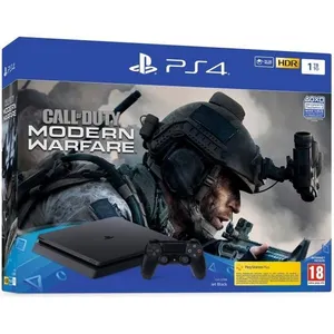 SONY COMPUTER ENTERTAINMENT Console PS4 Slim 1To Noire/Jet Black + Call of Duty Modern Warfare - PlayStation Officiel pas cher