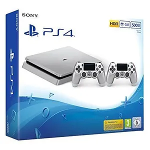 Sony Playstation 4 Slim D 500 Go Silver + 2eme Manette pas cher