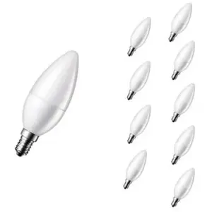Ampoule LED E14 6W 220V C37 180° Dimmable (Pack de 10) - Blanc Froid 6...Vendu parmanomano
