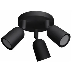 SILAMP Spot led en saillie Triple Orientable noir pour ampoule GU10 - s