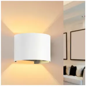 Applique Murale Blanche led 6W IP54 Rond - Blanc Neutre 4000K - 5500K SilampVendu parmanomano