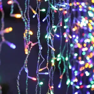 SILAMP Guirlande led Rideaux 320LED 220V 3m IP44 8 modes - Multicolore pas cher