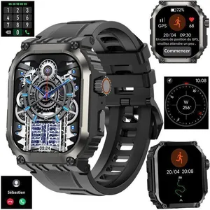 XTRADITECH Montre Connectée Cardio GPS Multi GNSS Double Module Suivi Itinéraire 1,83 Boussole Appel Couronne Codée Photoélectrique 410 mAhVendu parcdiscount