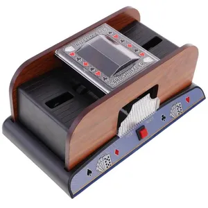 MAGIDEAL Mélangeur Automatique de Cartes, Trieur de 2 Cartes de Pont, Mélangeur électrique de Poker de Jeu de Société à Piles
