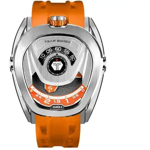 Montre Bracelet Tsar Bomba TB8213A01 - AUTOMATIQUE ACIER FKM ORANGE pas cher