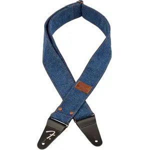 Fender Fender X Wrangler® Riveted Denim Strap Indigo Sangle De Guitare pas cher