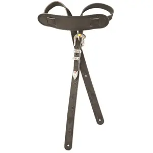 Gretsch Vintage Tooled Leather Strap Black - Gitaarband