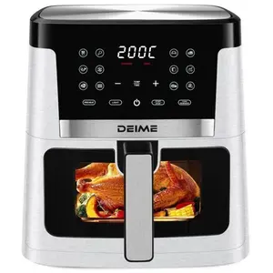 BALITTA DEIME Friteuse à air sans huile 7L, Air Fryer 1800 W avec 12 Préprogrammes, Écran Tactile LED, Fenêtre Transparente pas cher