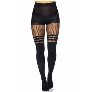 Leg Avenue Collants à rayures & résille Charmed pas cher