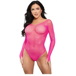 Leg Avenue Crystalized fishnet bodysuit pas cher