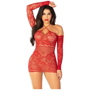 Leg Avenue - Seamless Off The Shoulder Mini jurk - Rood