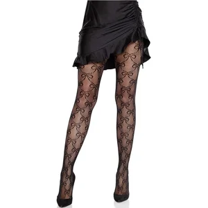 Leg Avenue - Bow Net Panty - Zwart pas cher