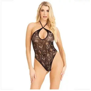 Leg Avenue Seamless heart halter teddy