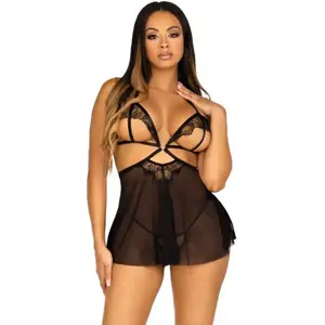 Leg Avenue Lace and mesh babydoll & pantyVendu parbol