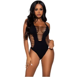 LEG AVENUE TEDDIES Racer back thong bodysuit pas cher