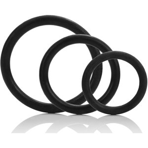 Comparateur de prix : CalExotics California Exotic Novelties Tri-Ring - Cockring - Zwart - Ø 40 mm
