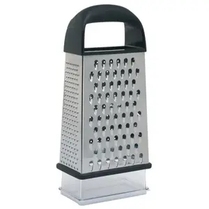 OXO Good Grips Boîte à râpe 4 faces avec récipient argenté pas cher