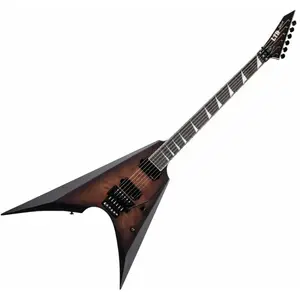 ESP LTD Deluxe Arrow-1000 QM Dark Brown Sunburst Satin elektrische gitaar pas cher